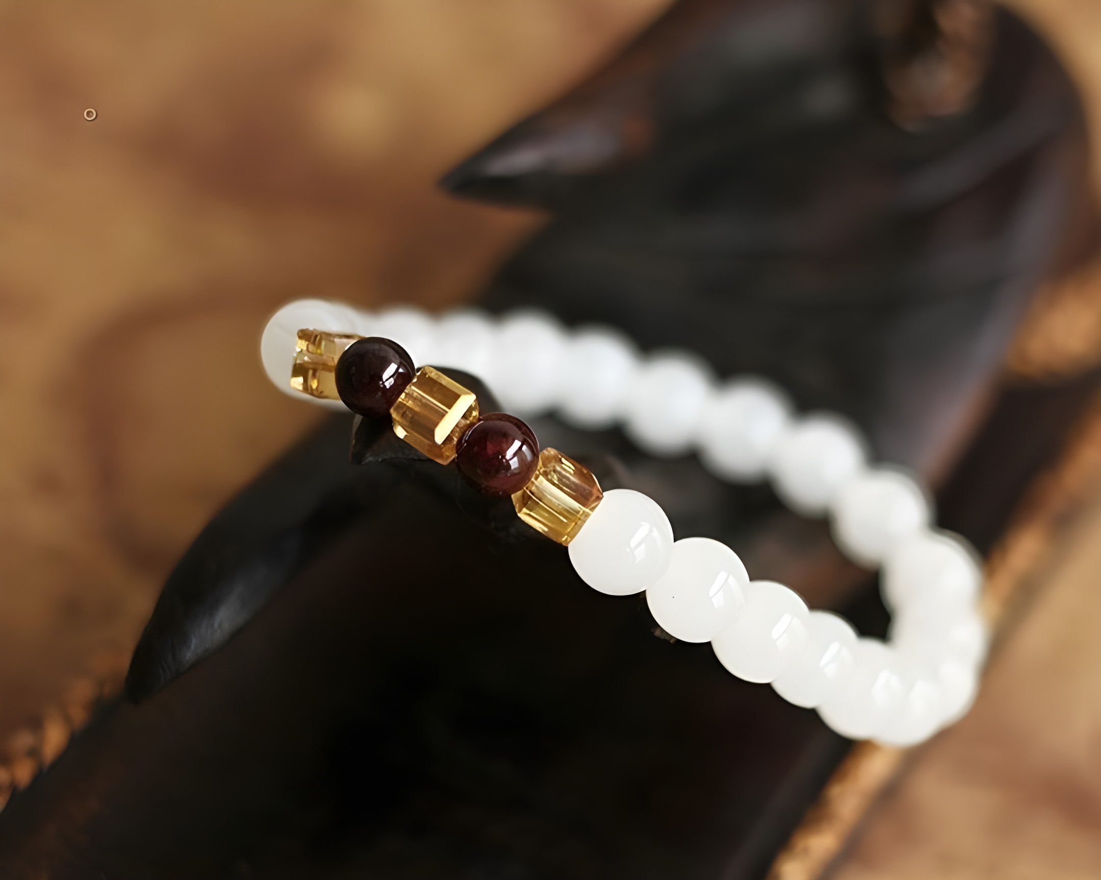 Bracelet en pierre de calcédoine pour le calme et la confiance