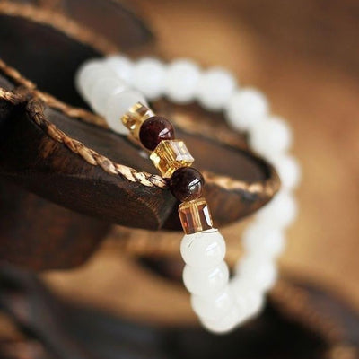 Bracelet en pierre de calcédoine pour le calme et la confiance