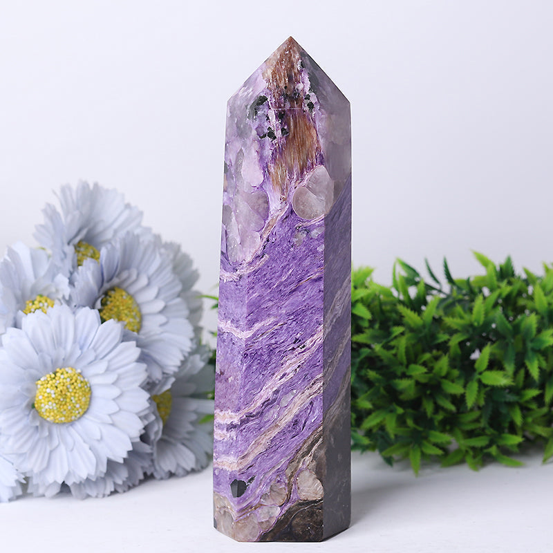 Charoite Crystal Tower 3-8 inch Healing Point