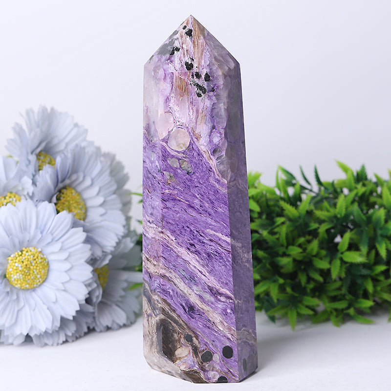 Charoite Crystal Tower 3-8 inch Healing Point