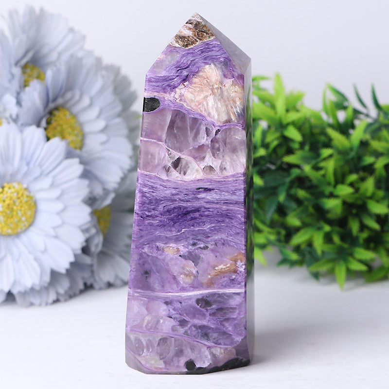 Charoite Crystal Tower 3-8 inch Healing Point