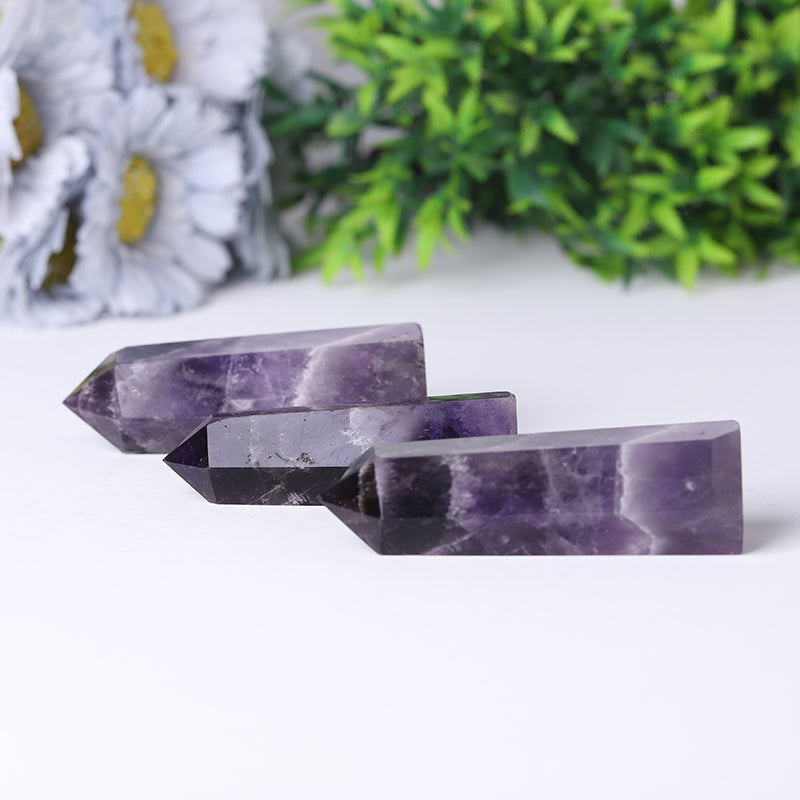 Chevron Amethyst Crystal Tower 2.4-4.5 inch Spiritual Point