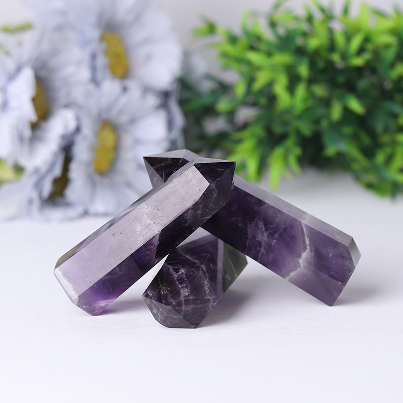 Chevron Amethyst Crystal Tower 2.4-4.5 inch Spiritual Point