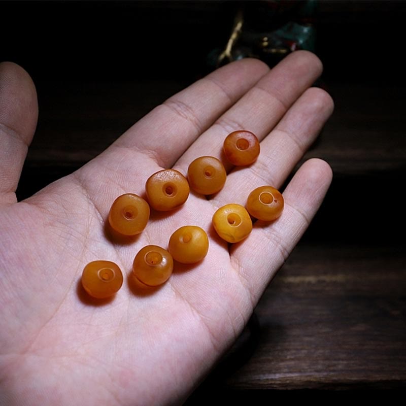 Bracelet d'ambre apaisant et anti-anxiété du zodiaque chinois 18 cm