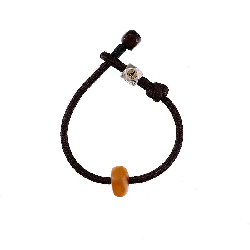 Bracelet d'ambre apaisant et anti-anxiété du zodiaque chinois 18 cm