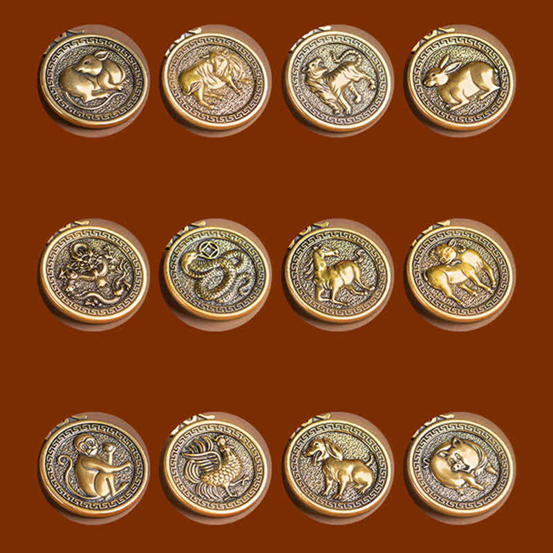 Collier avec bénédiction du zodiaque chinois | Breloque pour la richesse et la fortune