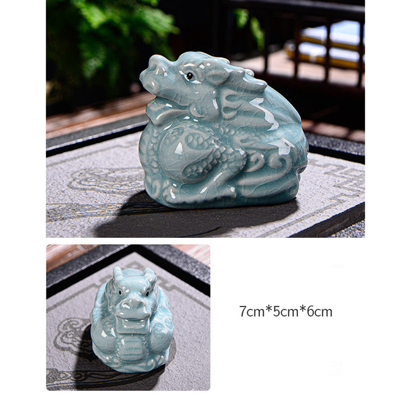 Animal de compagnie en céramique du zodiaque chinois pour la richesse et la prospérité
