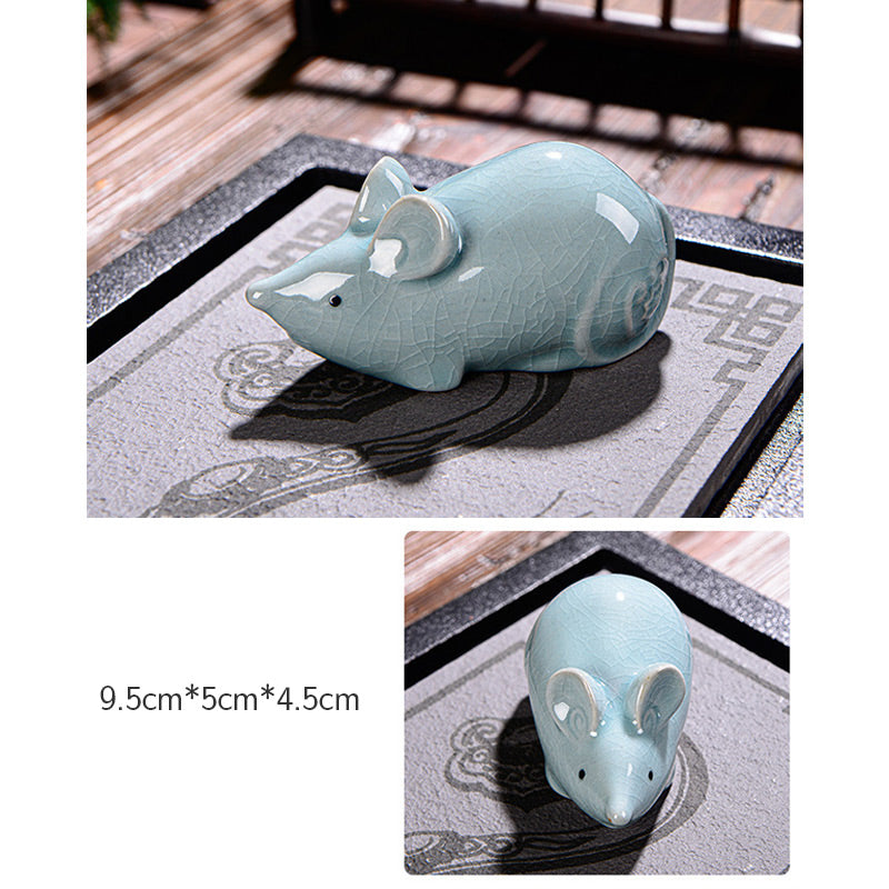 Animal de compagnie en céramique du zodiaque chinois pour la richesse et la prospérité