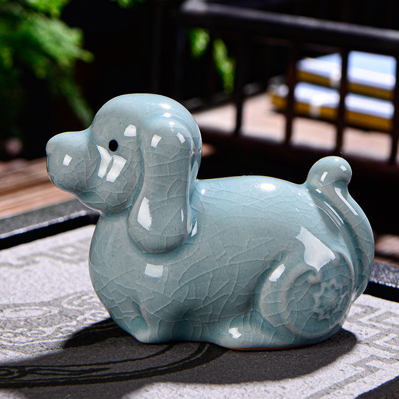 Animal de compagnie en céramique du zodiaque chinois pour la richesse et la prospérité