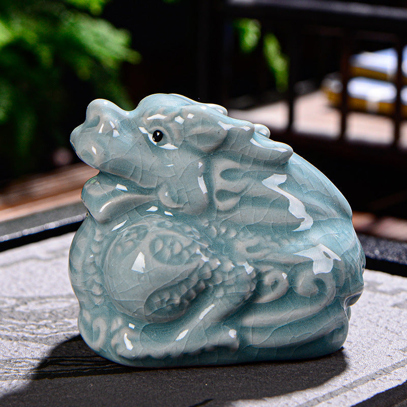 Animal de compagnie en céramique du zodiaque chinois pour la richesse et la prospérité