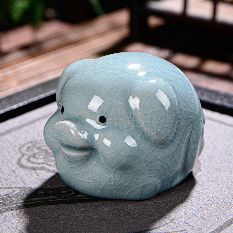 Animal de compagnie en céramique du zodiaque chinois pour la richesse et la prospérité