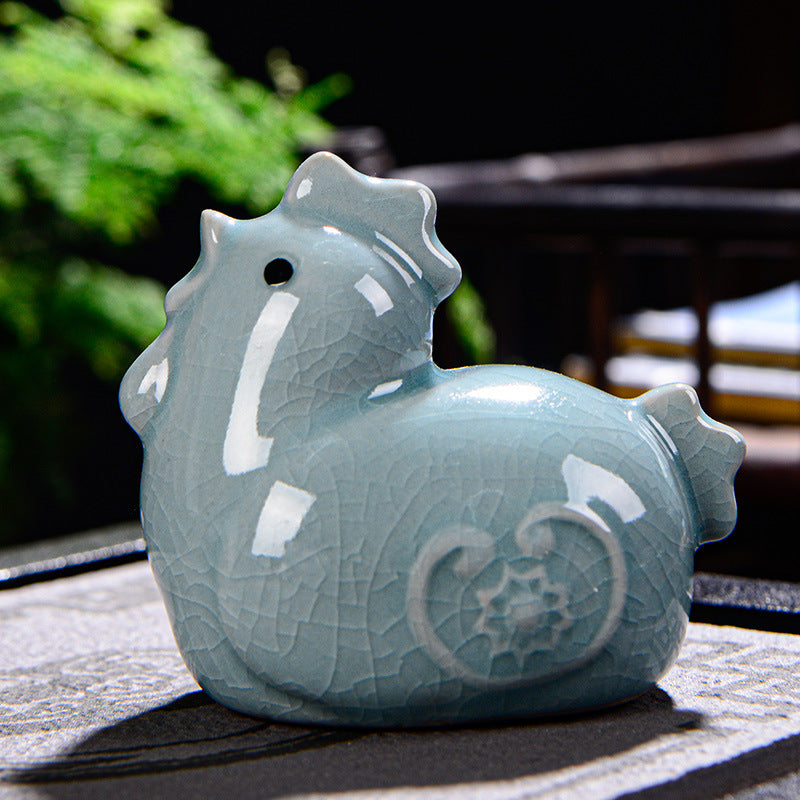 Animal de compagnie en céramique du zodiaque chinois pour la richesse et la prospérité