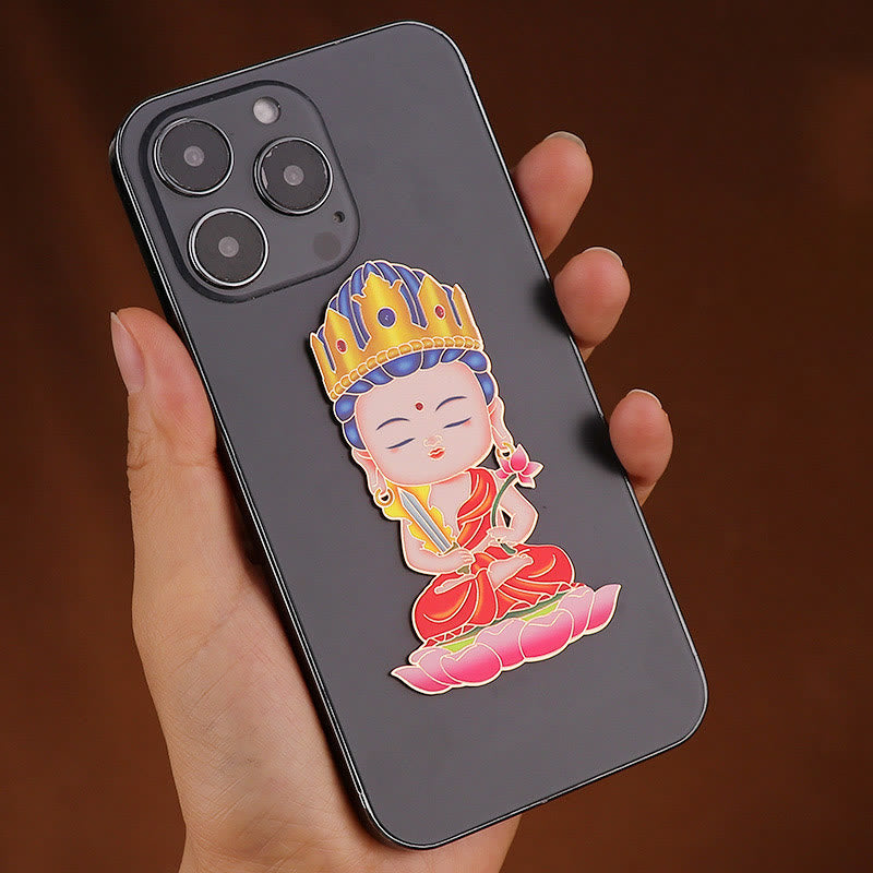Autocollant de téléphone en cuivre avec symbole du zodiaque chinois pour la richesse et la fortune