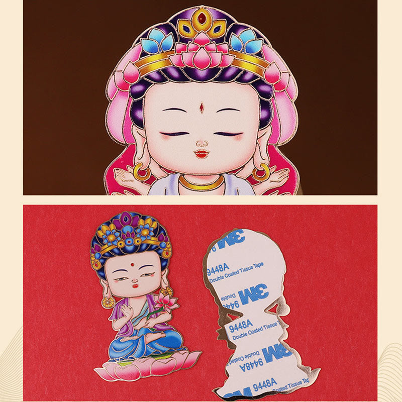 Autocollant de téléphone en cuivre avec symbole du zodiaque chinois pour la richesse et la fortune