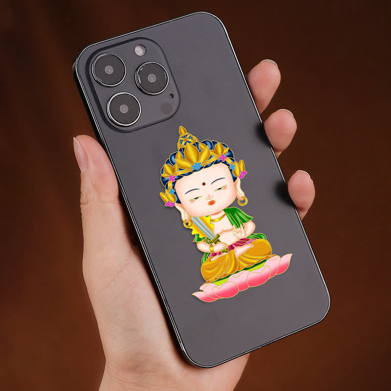 Autocollant de téléphone en cuivre avec symbole du zodiaque chinois pour la richesse et la fortune