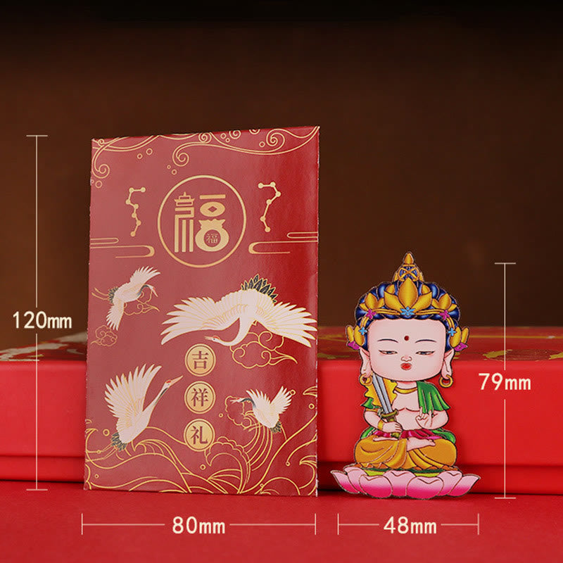 Autocollant de téléphone en cuivre avec symbole du zodiaque chinois pour la richesse et la fortune
