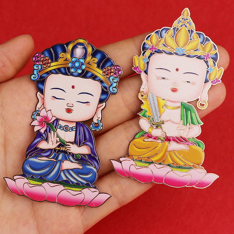 Autocollant de téléphone en cuivre avec symbole du zodiaque chinois pour la richesse et la fortune
