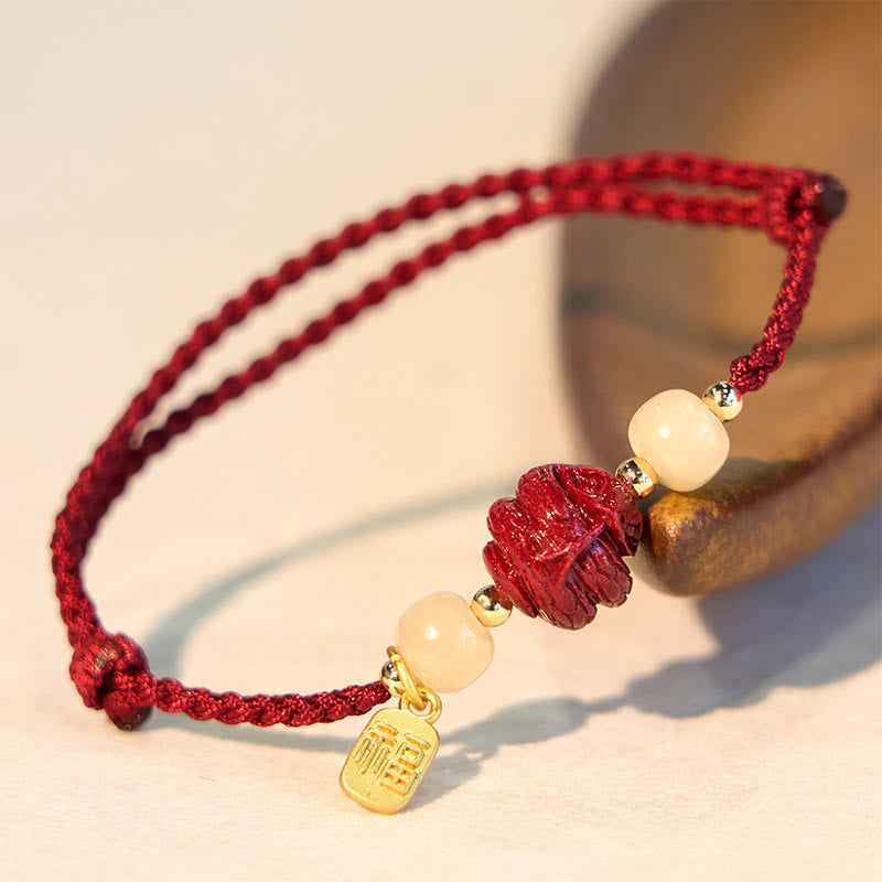 Bracelet porte-bonheur en jade du zodiaque chinois