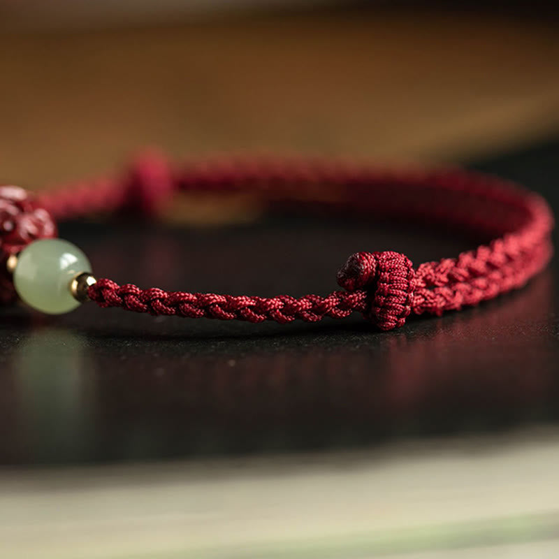 Bracelet porte-bonheur en jade du zodiaque chinois