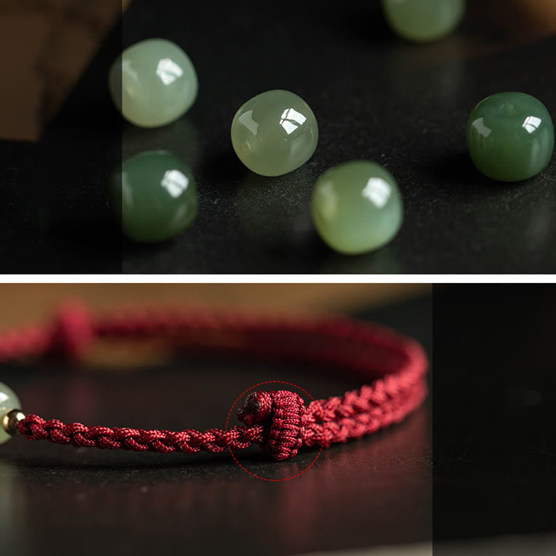 Bracelet porte-bonheur en jade du zodiaque chinois