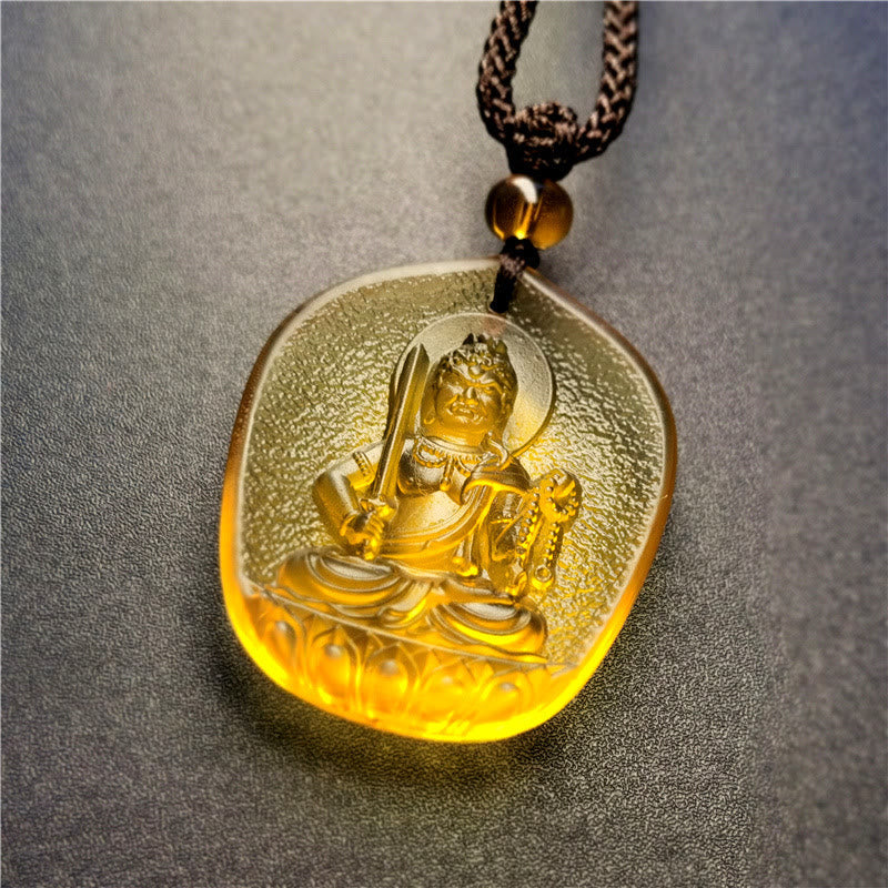 Collier pendentif de compassion en cristal Liuli du zodiaque chinois