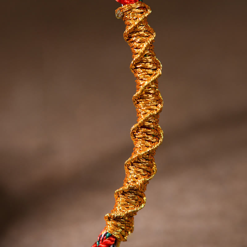 Bracelet tressé Bouddha du zodiaque chinois 14-17 cm Protection Chance