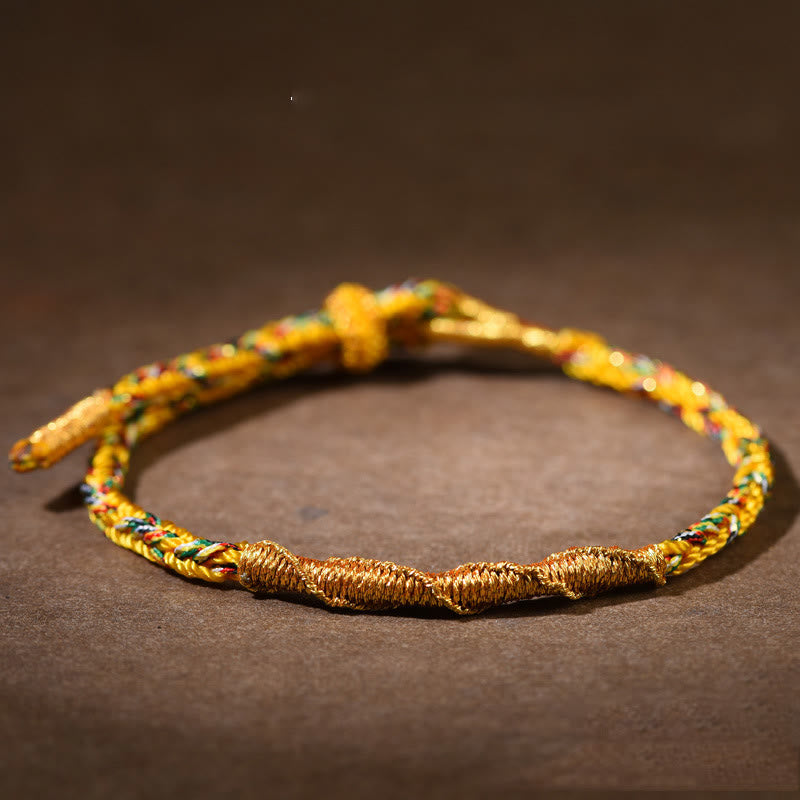 Bracelet tressé Bouddha du zodiaque chinois 14-17 cm Protection Chance