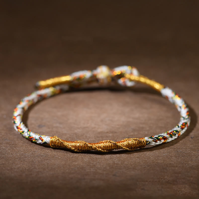 Bracelet tressé Bouddha du zodiaque chinois 14-17 cm Protection Chance