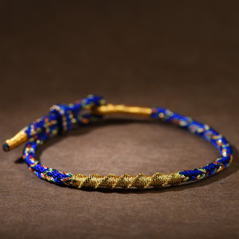 Bracelet tressé Bouddha du zodiaque chinois 14-17 cm Protection Chance