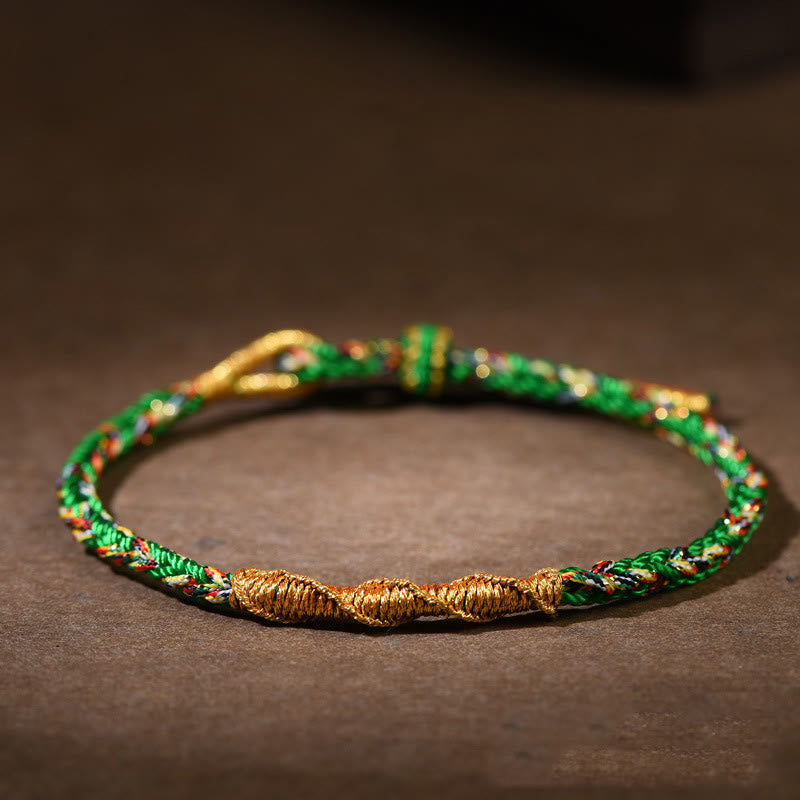 Bracelet tressé Bouddha du zodiaque chinois 14-17 cm Protection Chance