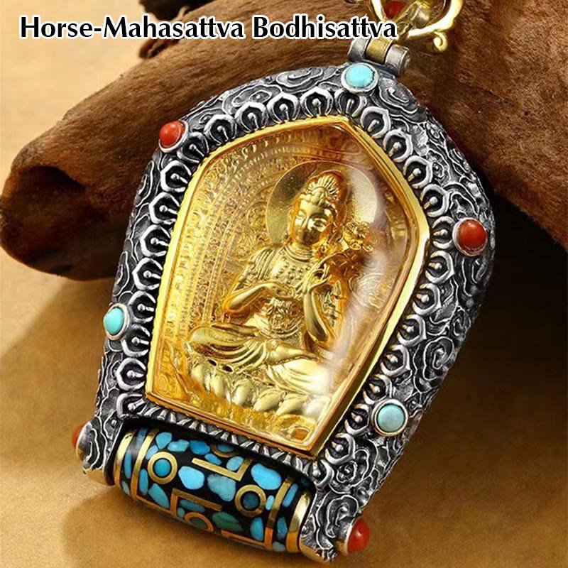 Collier du zodiaque chinois avec pendentif Bouddha natal pour la prospérité