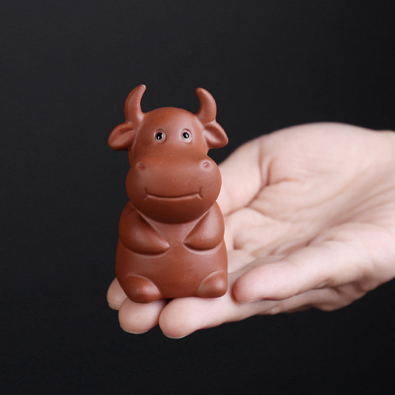 Figurine de richesse en argile violette du zodiaque chinois | Prospérité