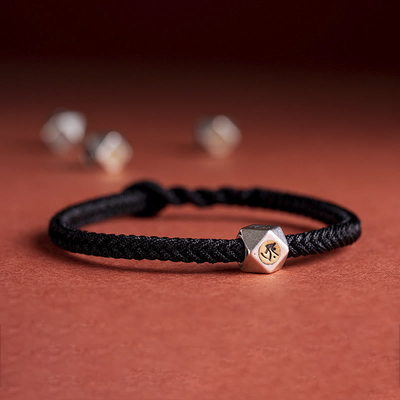 Bracelet de protection en argent avec fil rouge du zodiaque chinois
