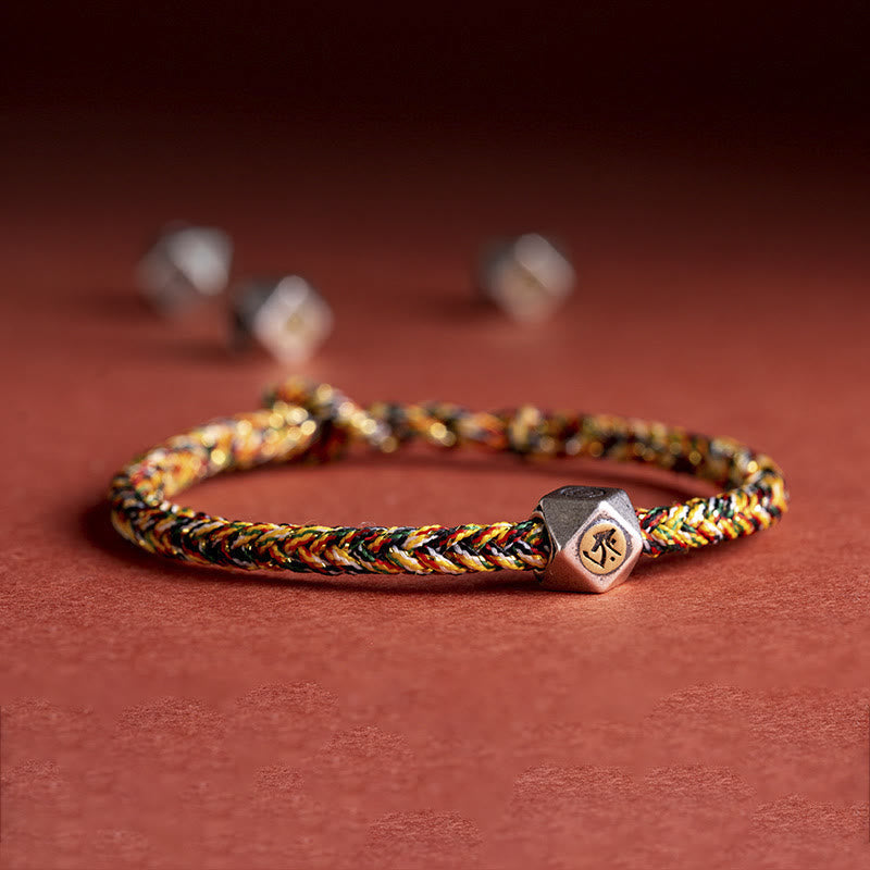 Bracelet de protection en argent avec fil rouge du zodiaque chinois