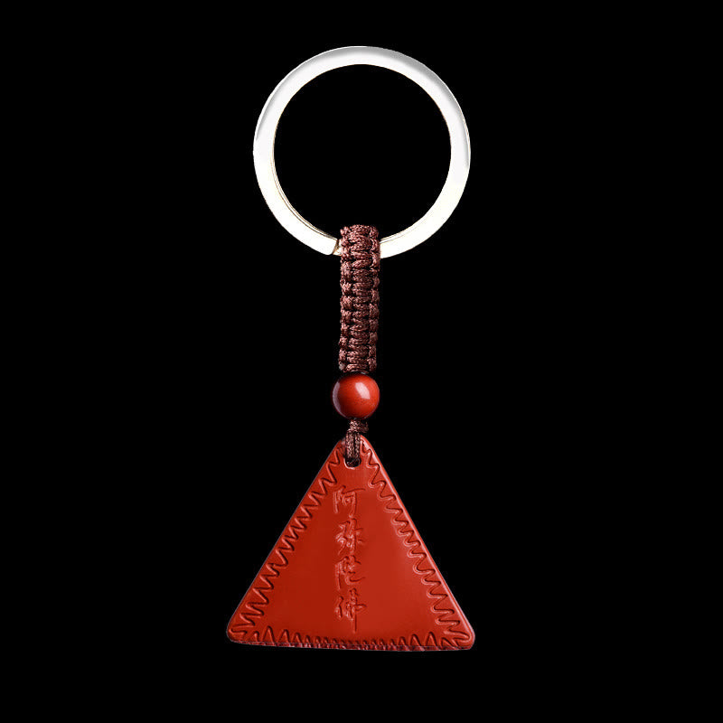 Collier pendentif Amitabha en cinabre pour le calme et l'équilibre spirituel