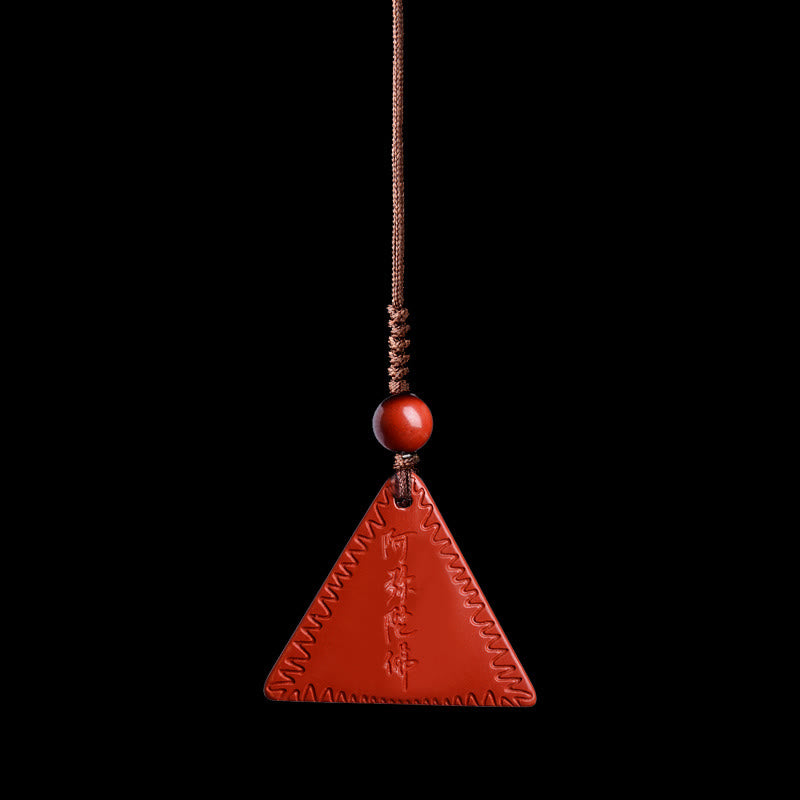 Collier pendentif Amitabha en cinabre pour le calme et l'équilibre spirituel