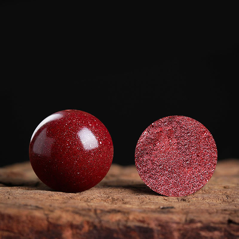 Bracelet de bénédiction en cinabre avec perles de 8 mm et cordon rouge