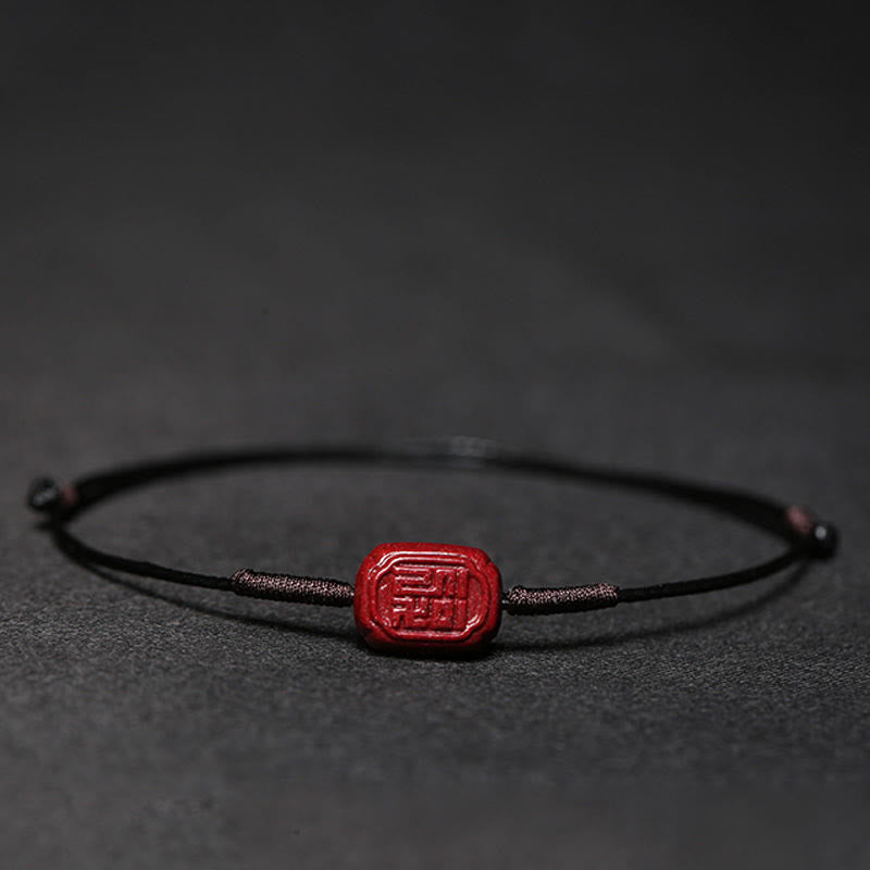 Bracelet en cinabre avec Pixiu pour la chance et la protection