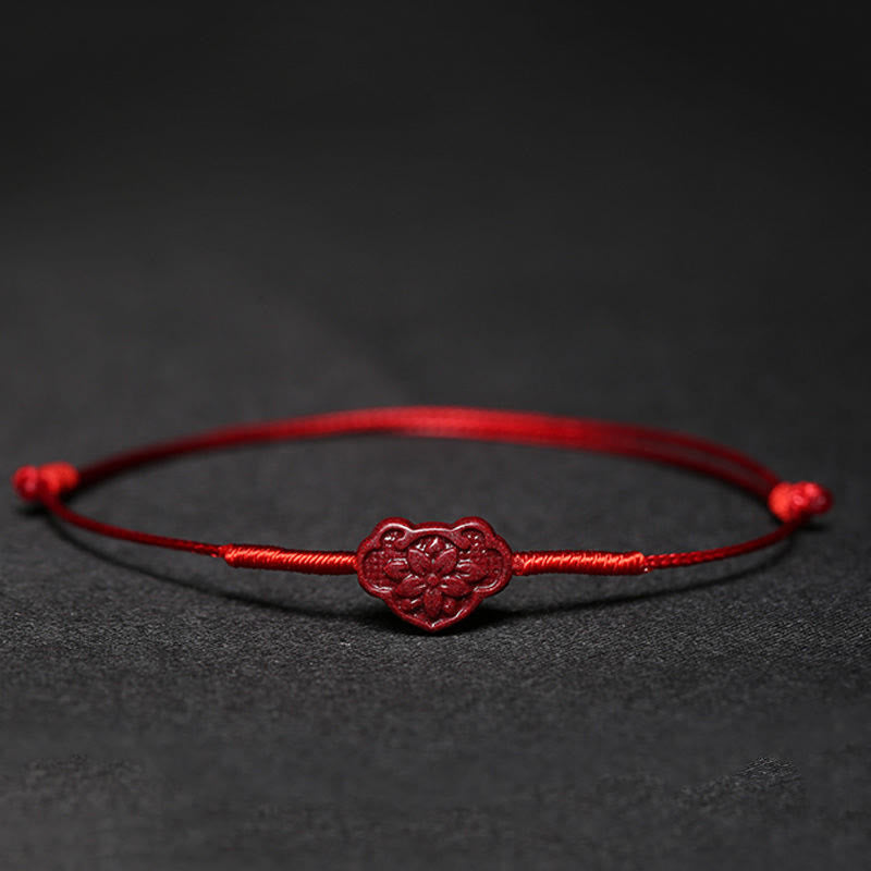Bracelet en cinabre avec Pixiu pour la chance et la protection