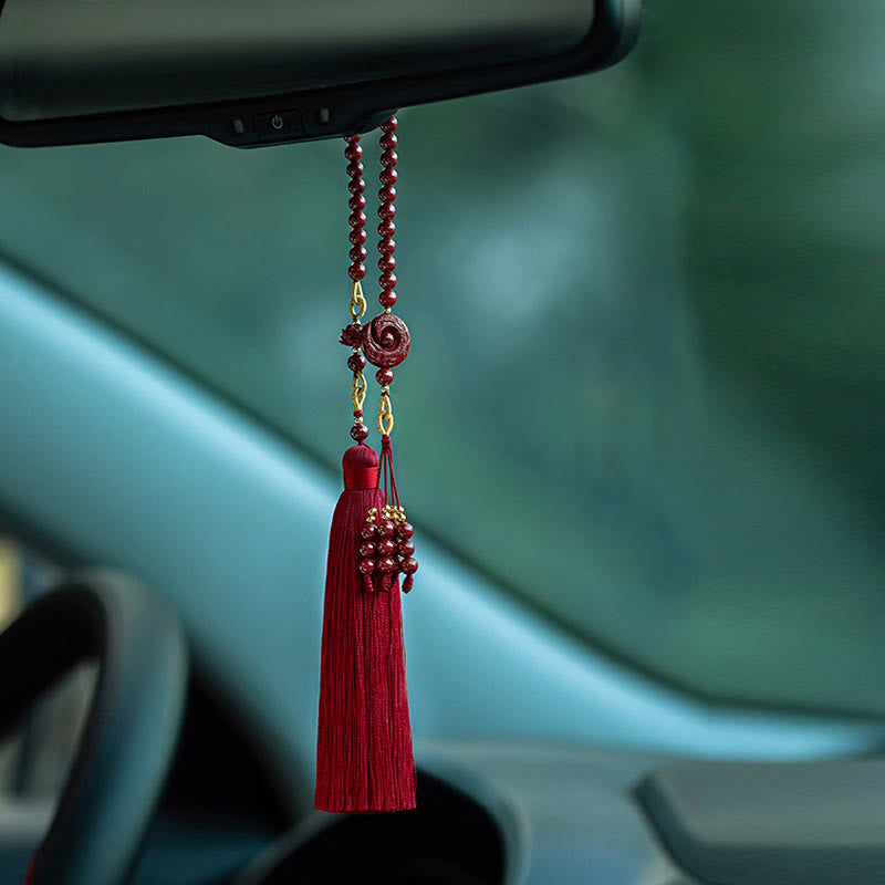 Décoration de voiture en forme de lotus cinabre | Symbole de chance et de calme