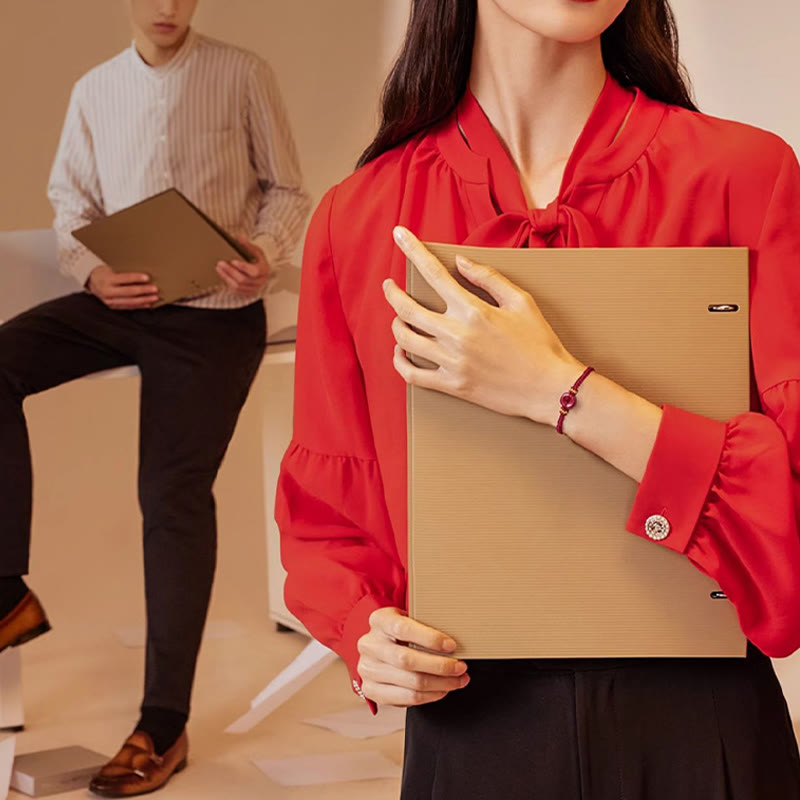 Bracelet de paix en cinabre avec cordon tressé pour la protection