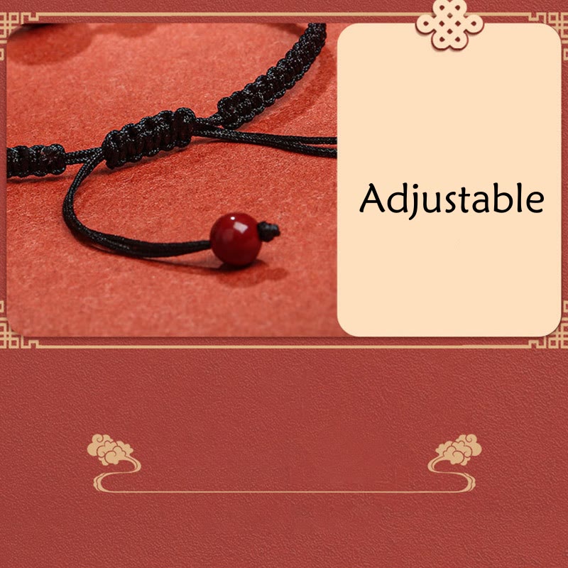 Bracelet de paix en cinabre avec cordon rouge pour la protection et les bénédictions