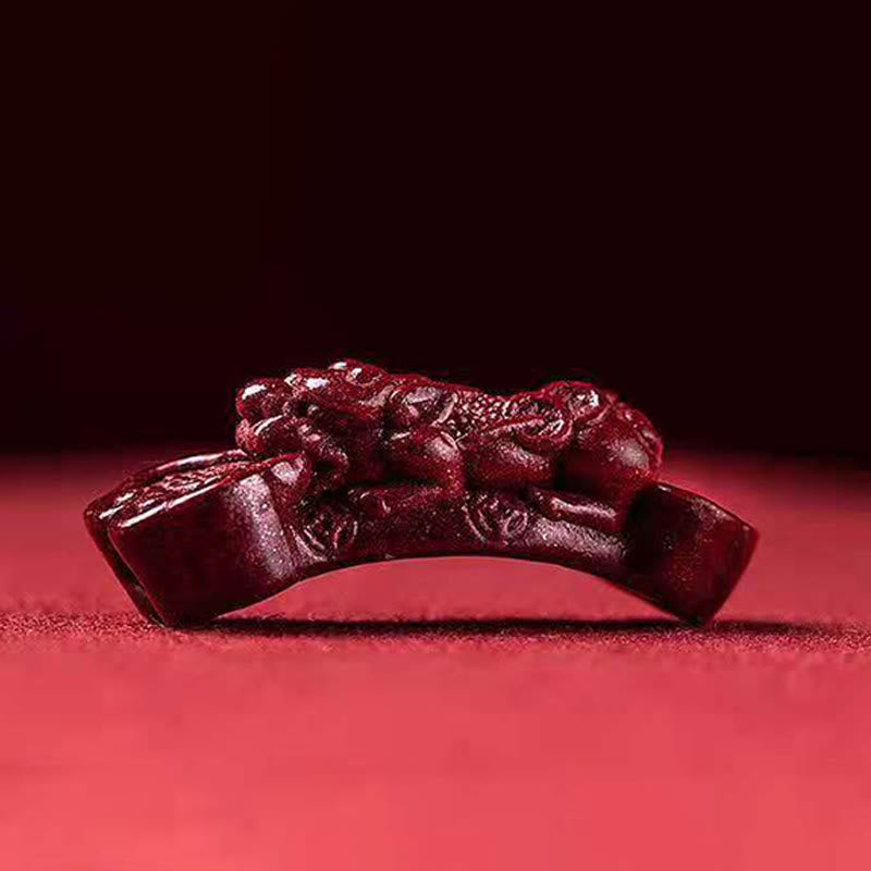 Bracelet tressé Pixiu en cinabre pour la richesse et la chance | Fabriqué à la main