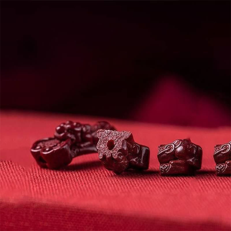 Bracelet tressé Pixiu en cinabre pour la richesse et la chance | Fabriqué à la main