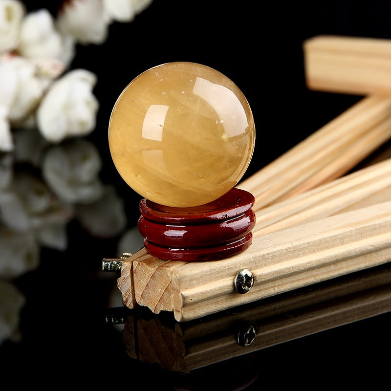 Sphère d'abondance en citrine - Manifestez la joie et la clarté