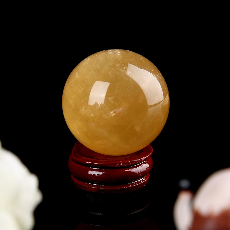Sphère d'abondance en citrine - Manifestez la joie et la clarté