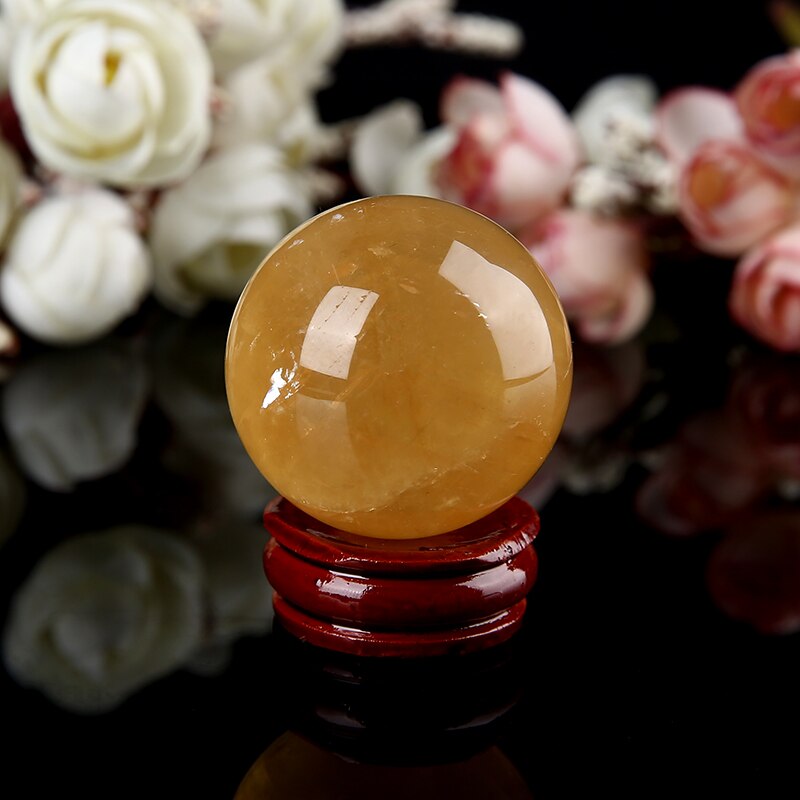 Sphère d'abondance en citrine - Manifestez la joie et la clarté