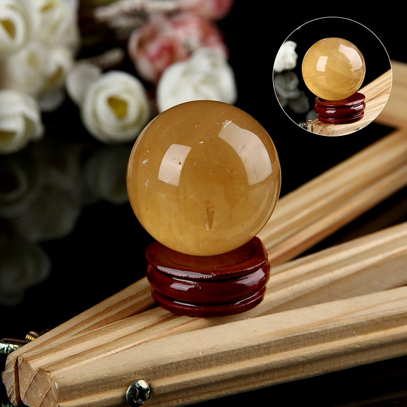Sphère d'abondance en citrine - Manifestez la joie et la clarté