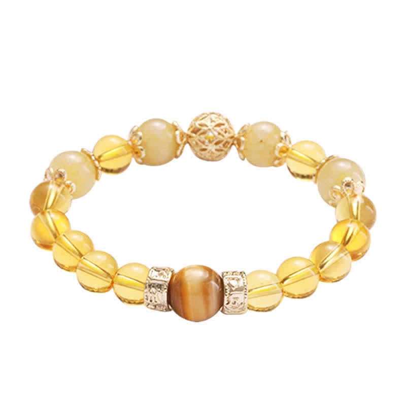 Bracelet Générosité Prospérité Citrine 16cm Élastique