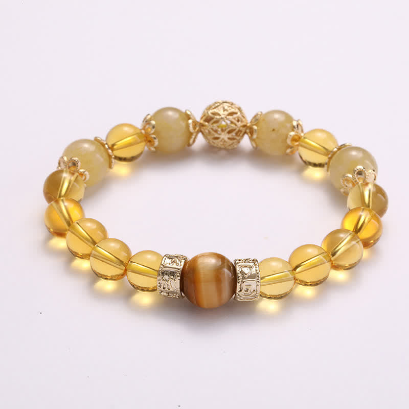 Bracelet Générosité Prospérité Citrine 16cm Élastique